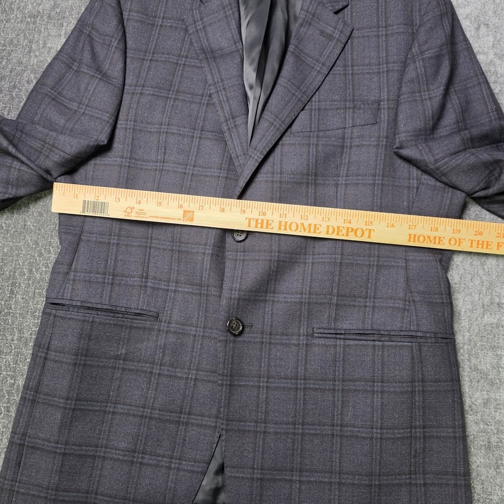 Ralph‎ Lauren Black Label Sport Coat Mens 38R Windowpane Blazer Suit Jacket Gray - Picture 3 of 13
